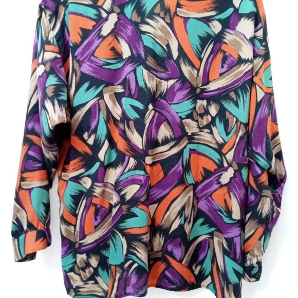 Vintage Phillip Lawrence Skirt Set Pull on Skirt with Blouse Women's Size 10 - Picture 8 of 16